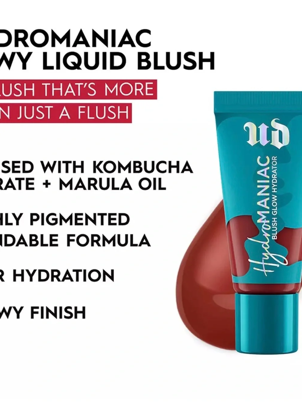 Urban Decay HYDROMANIAC DEWY LIQUID BLUSH- REBELLIOUS -BURNT TERRACOTTA